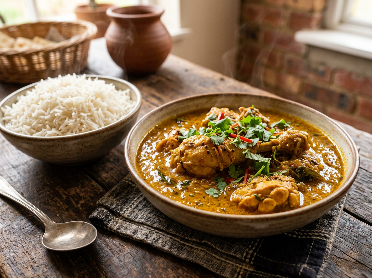 Chicken curry with rice